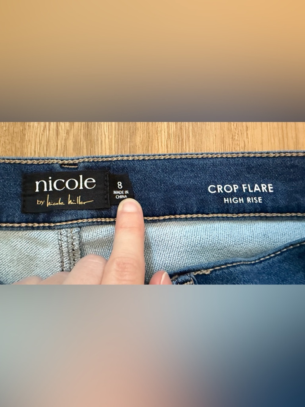 Nicole by Nicole Miller crop flare high rise jeans - Picture 4 of 4